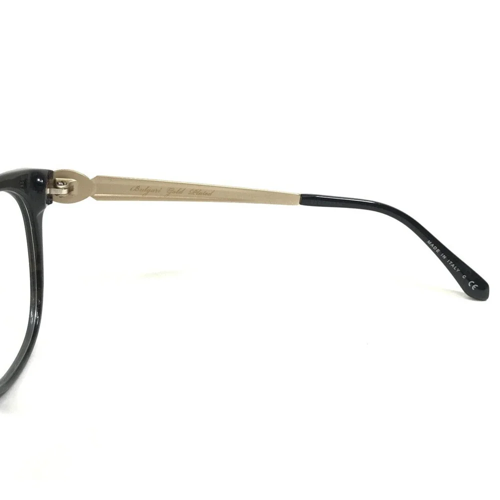 Bvlgari Eyeglasses Frames 4142-K-B 5412 Black Clear Snake Gold Plated 51-17-140